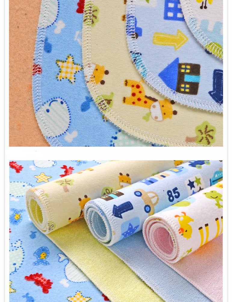 Monvecle Baby Infant Waterproof Cotton Changing Pads Washable Resuable Diapers Liners Mats Multi Pieces Pack (Blue-2pcs Medium 28" x 20") - Image 3